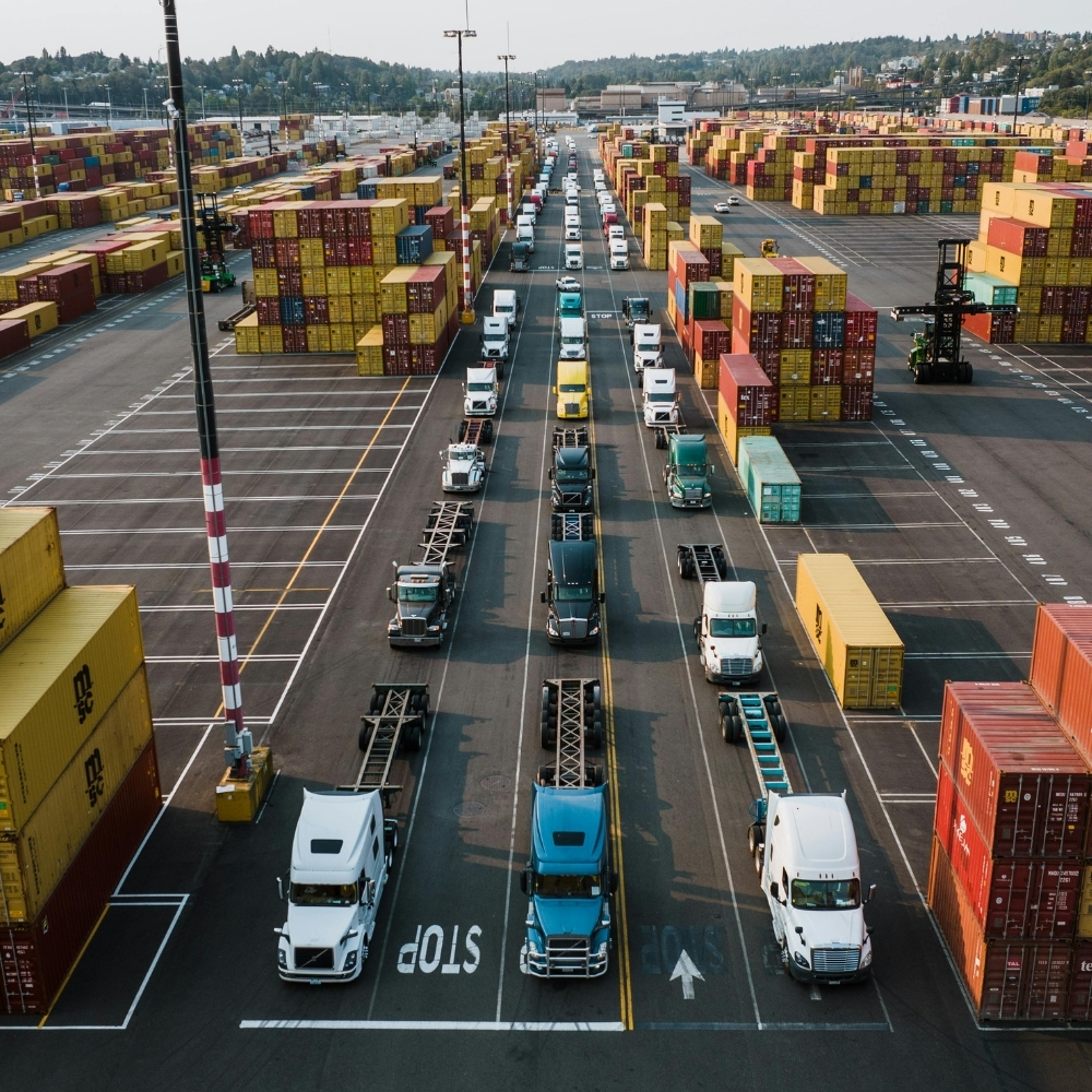 Road import scene from port